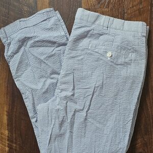 Brooks Brothers Men's Blue Snd White Striped Seersucker Pants